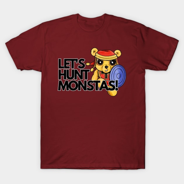 Let's Hunt Monsters - Tristan the Teddy Bear T-Shirt by Alt World Studios